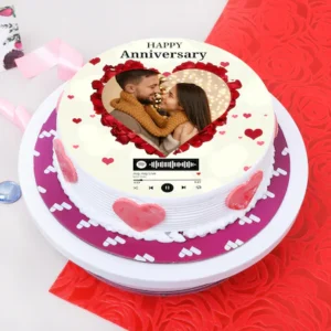 Anniversary Spotify Photo Cake