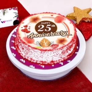 Wonderful 25th Anniversary Cake
