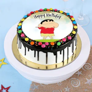 Shinchan Choco Vanilla Birthday Cake